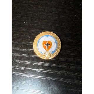 Photo of Vintage Lutheran Sunday School Attendance 7 Year 1/10 10K Gold Filled Pin
