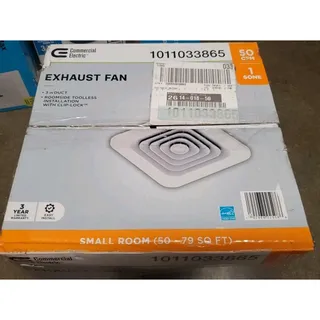Photo of Commercial Electric 50 CFM Roomside Ceiling Bathroom Exhaust Fan