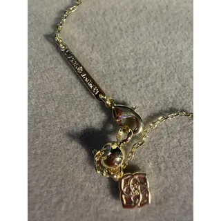 Photo of Kendra Scott Candy Cane Pendant Necklace Gold Enamel Holiday 16\" + 2\" NWT  