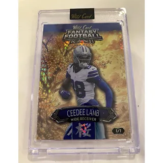 Photo of 2026 Wild Card CeeDee Lamb Stealth Kanji Cherry Gold 1/1 Cowboys FMKCGO2-CL