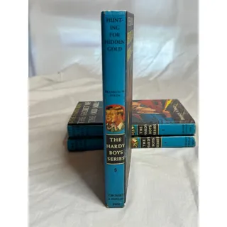Photo of #5 1963 The Hardy Boys "Hunting for Hidden Gold" Hardback Book / Blue Binder