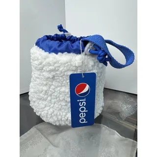 Photo of 2022 Pepsi Cola Drawstring Fleece Fuzzy Lined Bag by Romwe Fashion Mall NWT