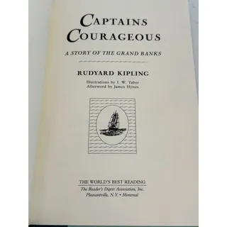 Photo of 1994 Readers Digest Captains Courageous Rudyard Kipling Book & Insert Hardback
