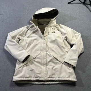Photo of The North Face Inlux Insulated DryVent Jacket Womens XL White Fleece Hooded