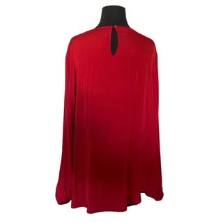 Photo of Maurice's Cherry Red Lightweight V Neck Long Sleeve Top - XXL