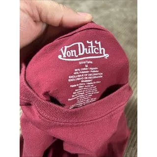 Photo of Von Dutch Maroon Short-Sleeve Logo youth Tee Medium streetwear skater boy