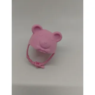 Photo of Pink Bear Head Helmet Hat Replacement for Child Doll Like Chelsea
