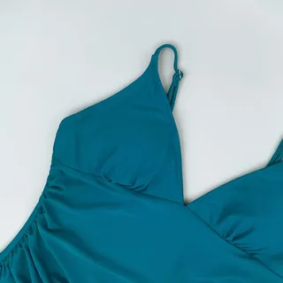 Photo of Teal Ruched One Piece Swimsuit