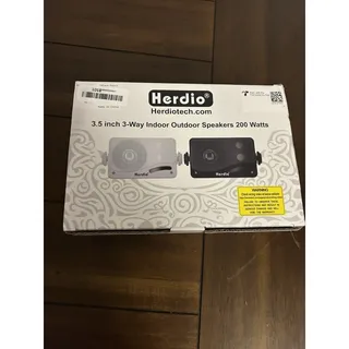 Photo of Herdio 3.5" 3-Way 200W Indoor Outdoor Speakers Waterproof Wall Mount Pair