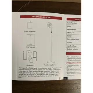 Photo of Red Light Therapy Lamp Stand 9 Levels Timer Push Button Control