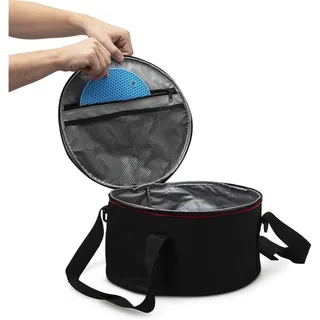 Photo of Ciravi Dutch Oven Carry Bag 10 12 in Cast Iron Padded Handle Storage Black