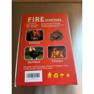 Photo of Serando Fire Starters 128 PCS Natural Wood Wax Squares Fireplace Campfire Grill