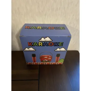 Photo of Pixel Super Bro Mini Karaoke Machine Bluetooth Speaker 2 Microphones Red