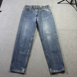 Photo of Vintage Levis 550 Orange Tab Jeans 90s Relaxed Tapered Blue 36x32 Fits 33x31.5