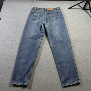 Photo of Vintage Levis 550 Orange Tab Jeans 90s Relaxed Tapered Blue 36x32 Fits 33x31.5