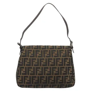Photo of Fendi Zucca Mamma Baguette Shoulder Bag Black