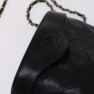 Photo of Chanel Matelasse Lambskin Chain Shoulder Bag Black