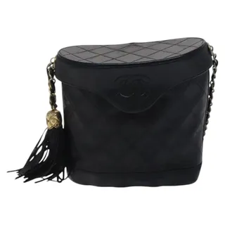 Photo of Chanel Matelasse Lambskin Chain Shoulder Bag Black