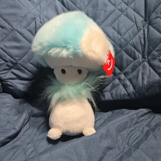 Photo of Fungi Friends Plush Mushroom White Gray Top by Aurora 7” Stuffed Animal 2018