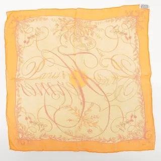 Photo of Hermes Carre 45 Effluves Silk Scarf Orange