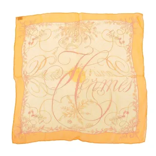 Photo of Hermes Carre 45 Effluves Silk Scarf Orange