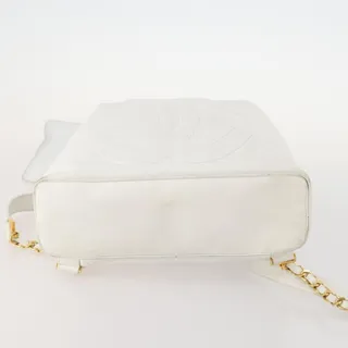 Photo of Chanel Leather Backpack White Gold