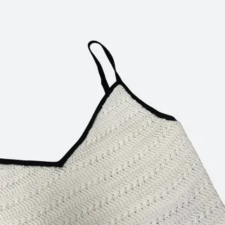 Photo of NWT Abercrombie & Fitch White & Black Contrast Knit Tank Top