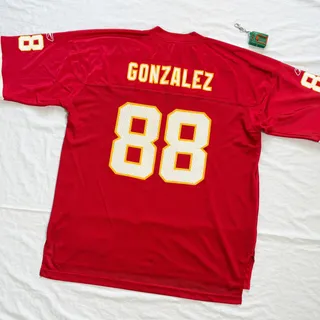 Photo of Chiefs Tony Gonzalez NFL Equipment Reebok Vtg Jersey - XL