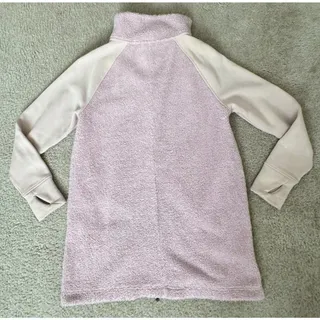 Photo of All in Motion Women M Pink Faux Fur Fleece Full Zip Long Jacket Coat