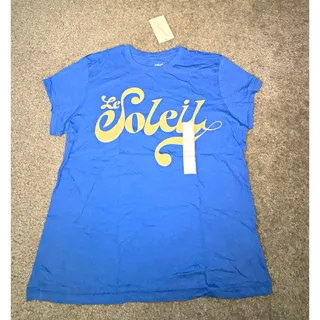 Photo of Universal Thread Women’s Le Soleil Graphic T-Shirt Blue Gold Size S NWT