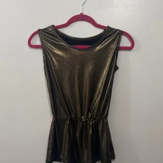 Photo of Vintage stretchy gold tanktee shirt