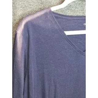 Photo of C.C. Hughes Navy Blue V-Neck Long Sleeve Top Size 1X - As-Is / Flawed
