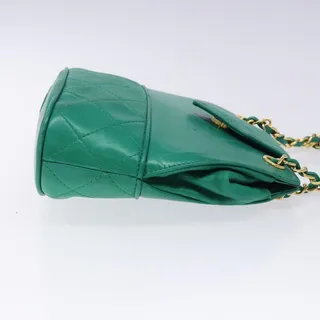 Photo of Chanel Lambskin Chain Shoulder Bag Green