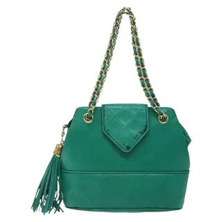 Photo of Chanel Lambskin Chain Shoulder Bag Green