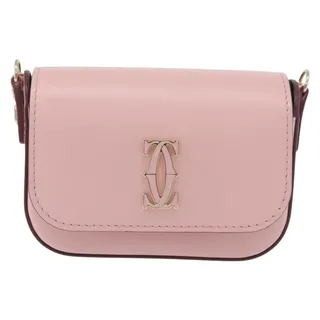 Photo of Cartier Leather Chain Shoulder Bag Pink