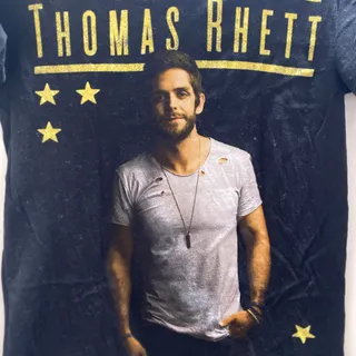 Photo of Thomas Rhett Official 2016 Tour Gear Black Graphic T-Shirt Size S/M #Vintage