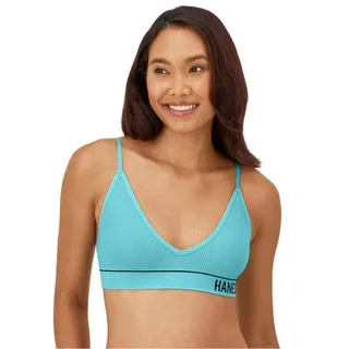 Photo of Hanes Originals Women's Rib Triangle Bra Size Large