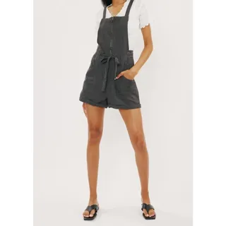 Photo of Free People Overall Shorts In dark grey featuring a zipper closure Size Medium