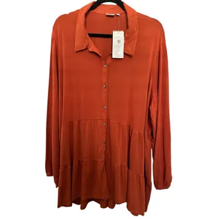 Photo of New Directions Shirt on the terracotta blouse Size 3X Plus