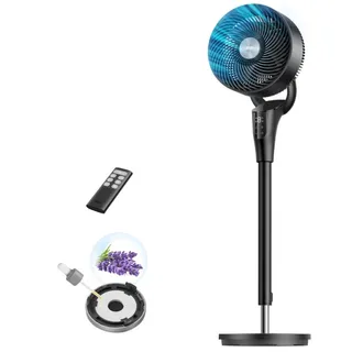 Photo of DREO Standing Oscillating Fan 38-42" Adjustable Quiet Remote Timer Black