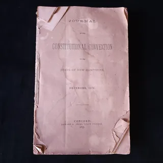 Photo of Journal of the Constitutional Convention State of New Hampshire Dec 1876 Antique
