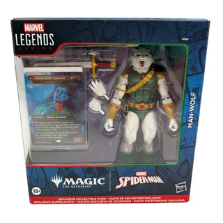 Photo of Magic The Gathering Marvel Legends Spider-Man Man-Wolf Action Figure Foil Card
