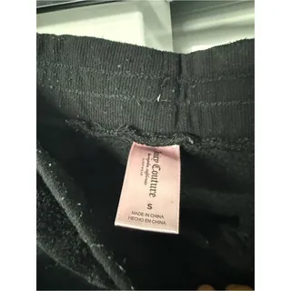 Photo of Juicy Couture Black Sweatpants with Pink Leopard Side lounge wear size S