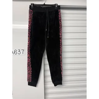 Photo of Juicy Couture Black Sweatpants with Pink Leopard Side lounge wear size S