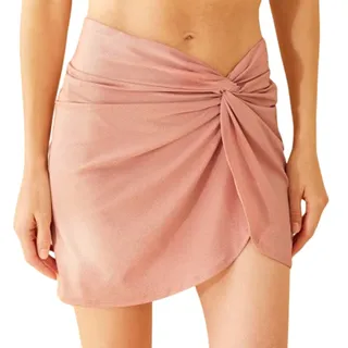 Photo of Women's Sparkle Twist Skirt Cover Up - Shade & Shore PinkX Small