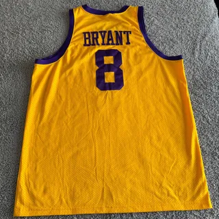 Photo of Kobe Bryant Vintage NBA Los Angeles Lakers Nike Jersey 2XL Gold Swingman Rewind