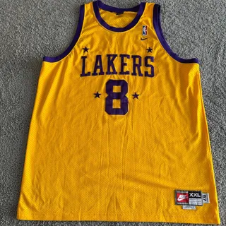 Photo of Kobe Bryant Vintage NBA Los Angeles Lakers Nike Jersey 2XL Gold Swingman Rewind