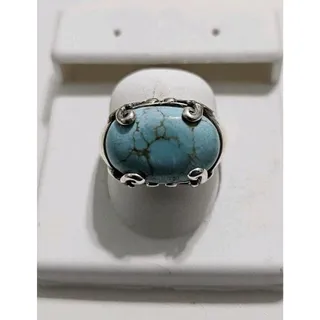 Photo of Blue Stone 925 Silver Ring Size 9