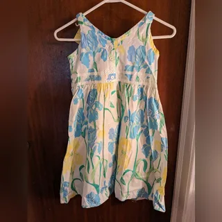 Photo of Vintage Lilly Pulitzer Girls Dress Floral Iris NWT Size 7