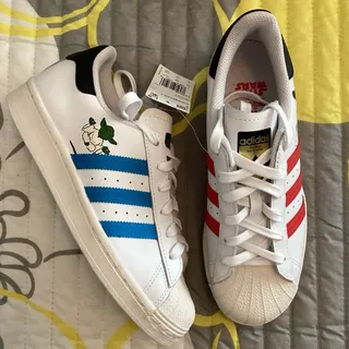 Photo of NWT Star Wars x adidas Disney Superstar New Hobbies Sneakers Yoda Darth Vader 5Y